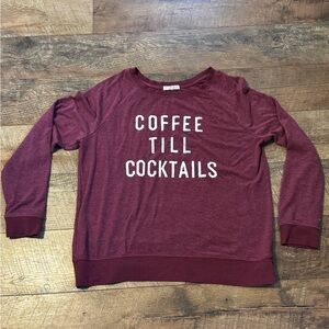 Grayson Threads Burgundy Crew Neck Sweater